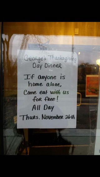 Illustration for article titled Lonely People Can Dine Free at This Michigan Restaurant on Thanksgiving